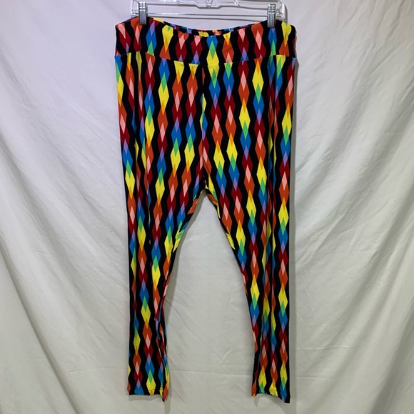 NWOT Lularoe TC2 Leggings with Rainbow diamonds - Picture 5 of 5